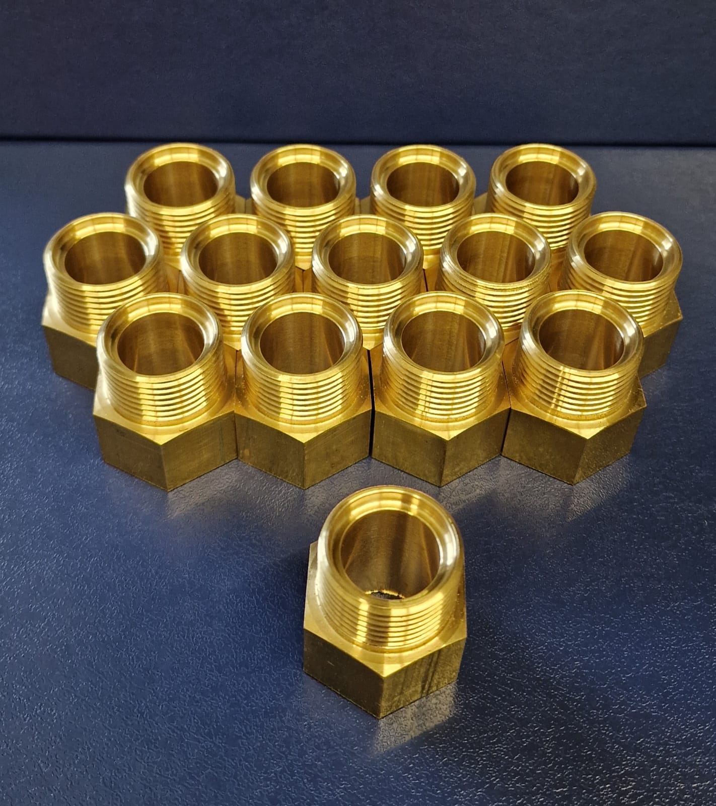 Brass hex nuts - precision CNC turning