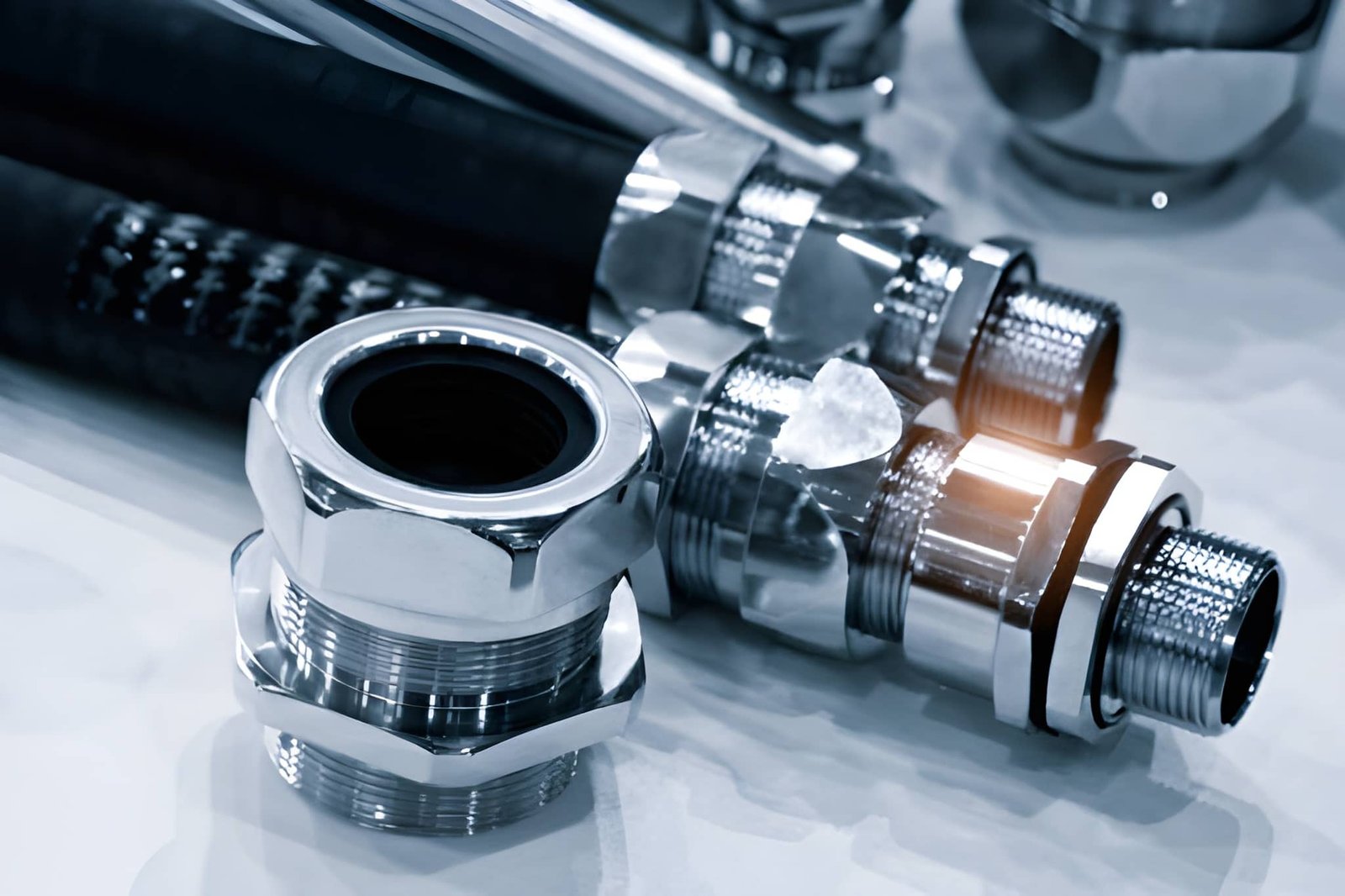 Chrome hose pipe fittings - CNC machined